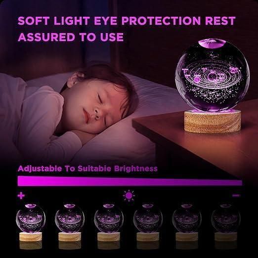 3D Crystal Lamp Ball – Stunning LED Light with Assorted Colors