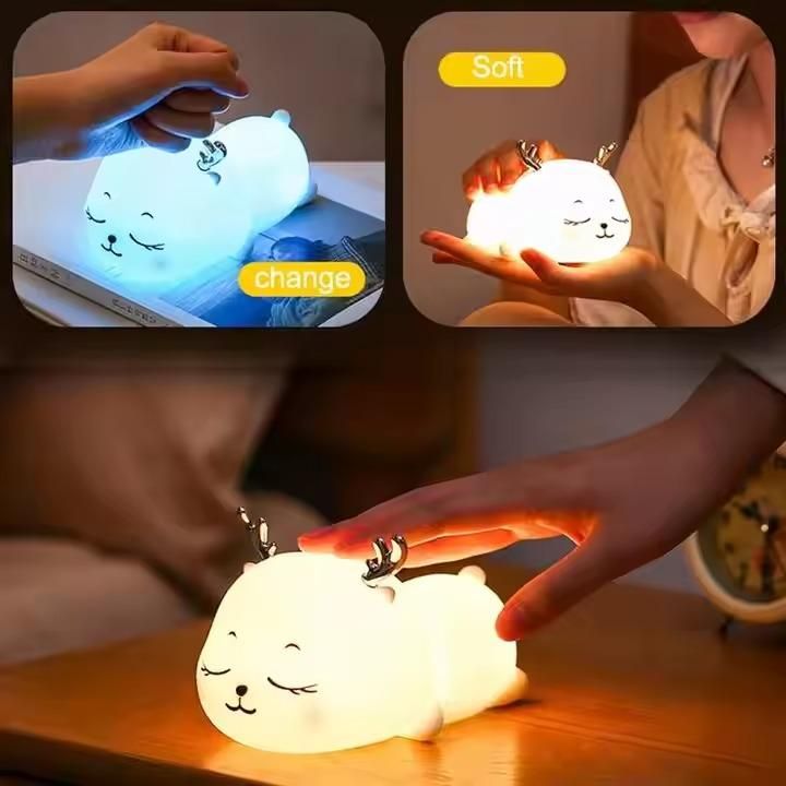 Nursery Night Lights with Battery-Touch Activated LED Light for Kids